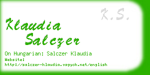 klaudia salczer business card